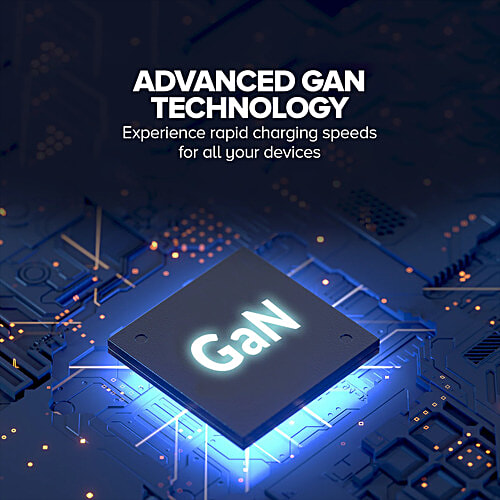 Croma 65W Type C 2-Port Fast Charger Adapter Only, Advance GaN Technology, White, 1 Unit