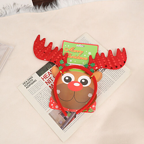 DP Reindeer Antlers Christmas Headband - For Kids & Adults, 1 pc