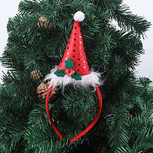 DP Hot Christmas/Santa Party Decor Double Head Band - Red, 1 pc  