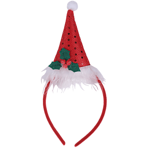 DP Hot Christmas/Santa Party Decor Double Head Band - Red, 1 pc  