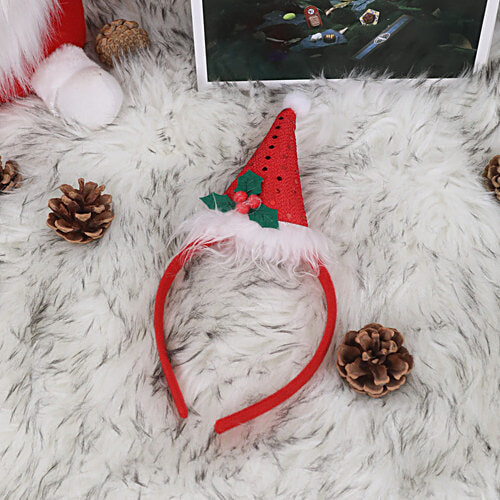 DP Hot Christmas/Santa Party Decor Double Head Band - Red, 1 pc  