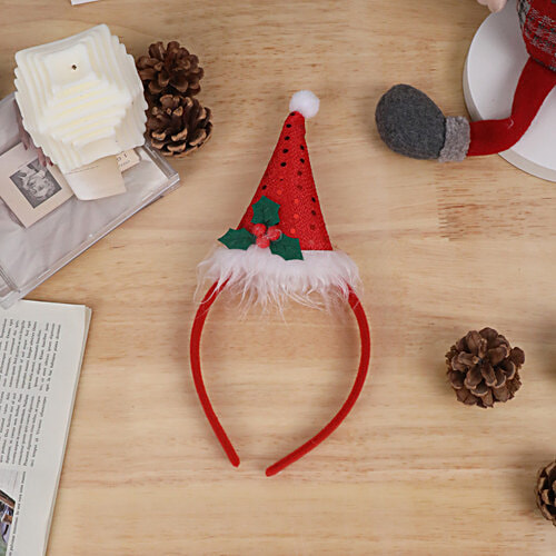 DP Hot Christmas/Santa Party Decor Double Head Band - Red, 1 pc  