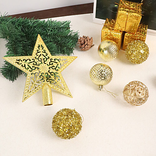DP Christmas Electroplating Ball Ornaments - Golden & Silver, 26 pcs