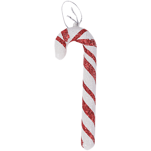 DP Candy Cane Christmas Tree Ornaments - Red & White, 6 pcs