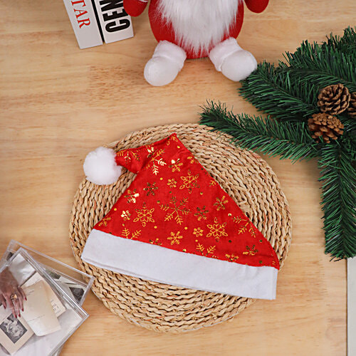 DP Christmas Cap/Santa Claus Cap - For Kids & Adults, 1 pc  