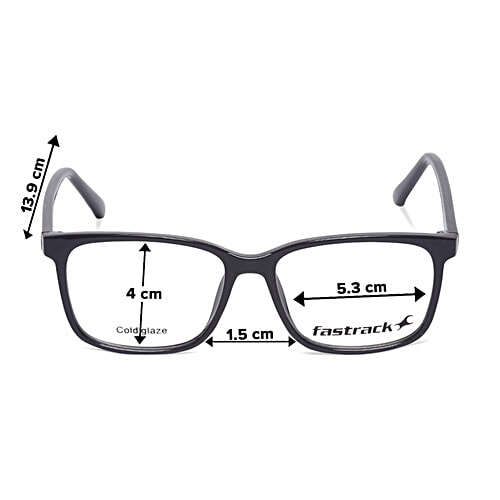 Fastrack Unisex Square Computer Anti-Glare Glasses With Transparent Lens - Black Frame, 1 pc  Anti-Glare Glasses, Blue Lens Technology, Transparent Lens