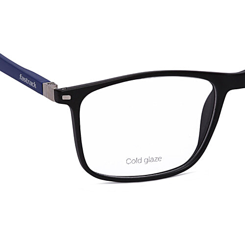 Fastrack Unisex Square Computer Glasses With Anti Glare Lenses - Black & Blue Frame, 1 pc Blue Light Block Technology Lenses, Anti Glare Glasses