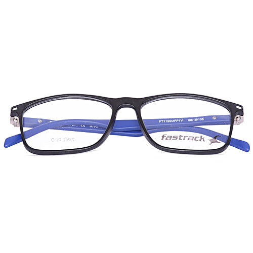 Fastrack Unisex Square Computer Glasses With Anti Glare Lenses - Black & Blue Frame, 1 pc Blue Light Block Technology Lenses, Anti Glare Glasses