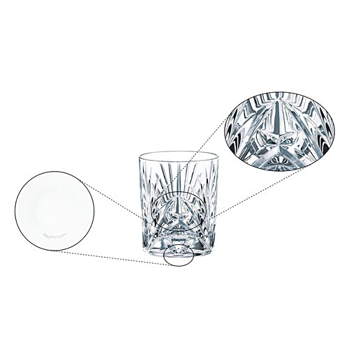 Nachtmann Transparent Palais Whisky Tumbler Set, 288 ml (Pack of 6) 