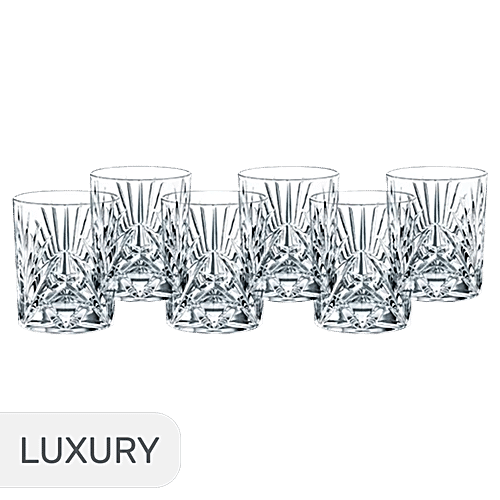 Nachtmann Transparent Palais Whisky Tumbler Set, 288 ml (Pack of 6) 