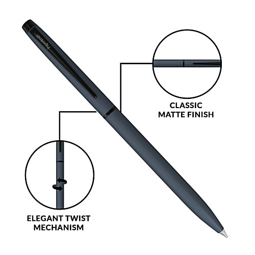 Paperkraft Chopin Lissome Matte Blue Body - Metal Body Pen, Slim & Sleek, Blue Ink Ball, 1 pc  0.7mm Stainless Steel Tip, Best For Gifting & Professional Use, Office meeting essentials