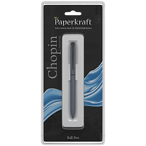 Paperkraft Chopin Lissome Matte Blue Body - Metal Body Pen, Slim & Sleek, Blue Ink Ball, 1 pc  0.7mm Stainless Steel Tip, Best For Gifting & Professional Use, Office meeting essentials