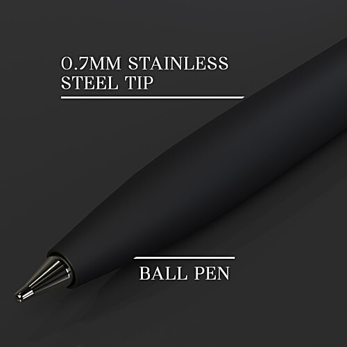 Paperkraft Chopin Lissome Matte Black Body - Metal Body Pen, Blue Ink Ball, Slim & Sleek, 1 pc  0.7mm Stainless Steel Tip, Best For Gifting & Professional Use, Office meeting essentials