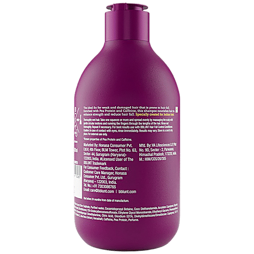 Bblunt Hair Fall Control Shampoo With Pea Protein & Caffeine, 300 ml  