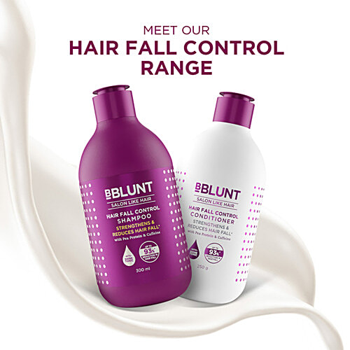 Bblunt Hair Fall Control Shampoo With Pea Protein & Caffeine, 300 ml  
