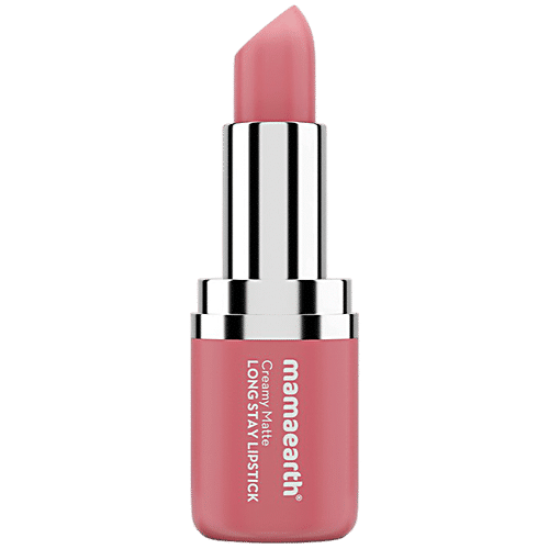Mamaearth Creamy Matte Long Stay Lipstick, 4.2 g 08 Hibiscus Nude 