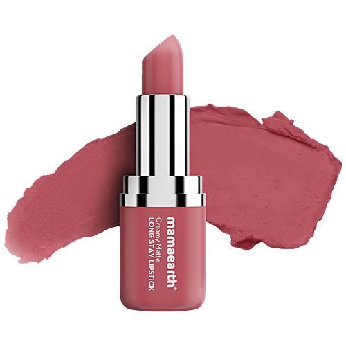 Mamaearth Creamy Matte Long Stay Lipstick, 4.2 g 02 Rose Nude 