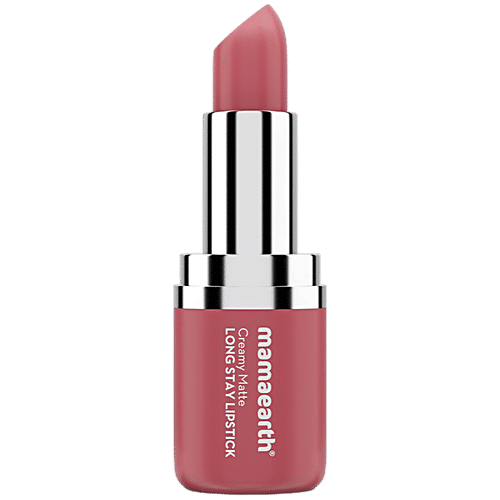 Mamaearth Creamy Matte Long Stay Lipstick, 4.2 g 02 Rose Nude 