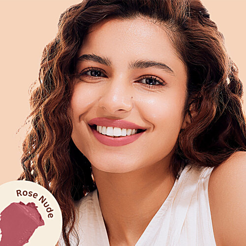 Mamaearth Creamy Matte Long Stay Lipstick, 4.2 g 02 Rose Nude 