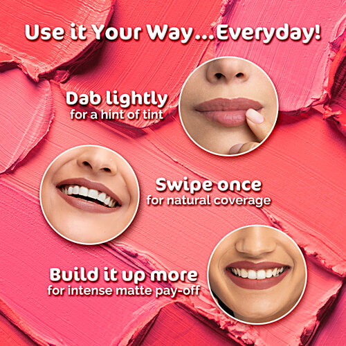 Mamaearth Creamy Matte Long Stay Lipstick, 4.2 g 02 Rose Nude 