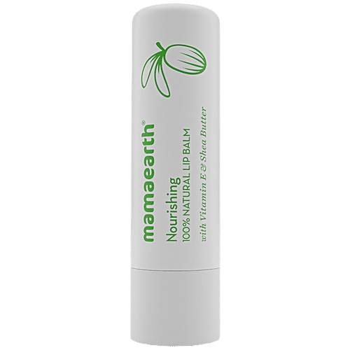 Mamaearth Nourishing 100% Natural Lip Balm With Vitaminc E & Shea Butter, 4 g  For Nourished Lips
