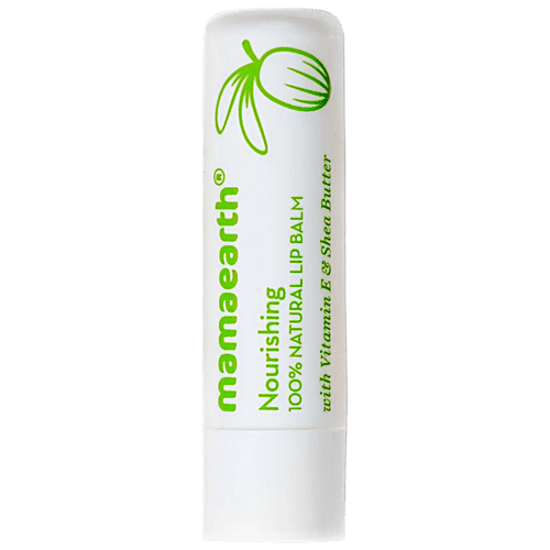 Mamaearth Nourishing 100% Natural Lip Balm With Vitaminc E & Shea Butter, 4 g  For Nourished Lips