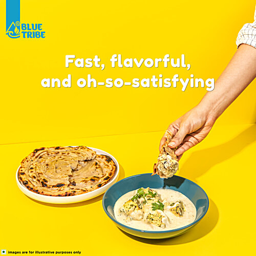 Blue Tribe Foods Afghani Soya Chaap - Just Heat & Eat, 250 g Vegetarian, No Maida, No Preservatives, High Protein