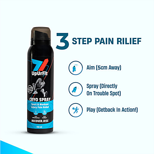UpUrFit Cryo Spray For Sport & Workout Injury Pain Relief, 150 ml  Anti Oxidant & Anti Inflammation