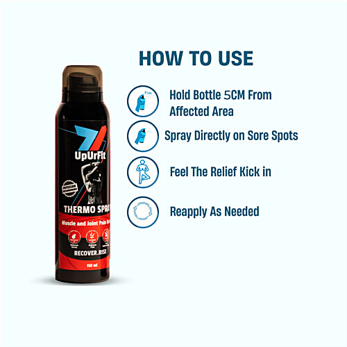 UpUrFit Thermo Spray For Muscle & Joint Pain Relief, 150 ml
