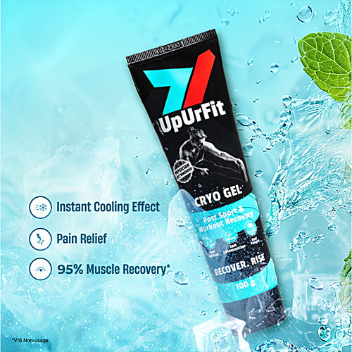 UpUrFit Post Sport & Workout Recovery Cryo Gel, 100 g Anti Oxidant, Anti Inflammation, Anti Fungal
