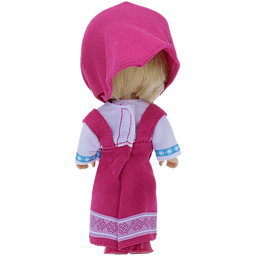 Wembley Masha & The Bear 11 Cm Toy Girl Doll - Pink, 1 pc  Famous Cartoon, Ideal Gift For Girls, Kids, Masha with a Scarf