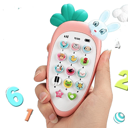 Wembley Radish Style Pretend Play Cell Phone Toy - For Kids, 1 pc  Rabbit, Radish