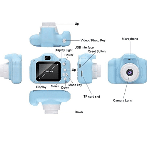 Wembley Kids Digital Camera Toy For Hobby & Selfie - 13 MP, 1080 P HD Digital Video For Toddler, Rechargeable, 1 pc