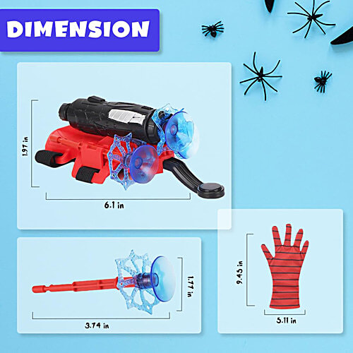 Wembley Spider Web Shooter Toys For Kids - Gloves Launcher Wrist, Cosplay Launcher, Sticky Wall Soft Bomb, 1 pc  