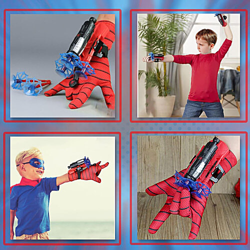 Wembley Spider Web Shooter Toys For Kids - Gloves Launcher Wrist, Cosplay Launcher, Sticky Wall Soft Bomb, 1 pc  