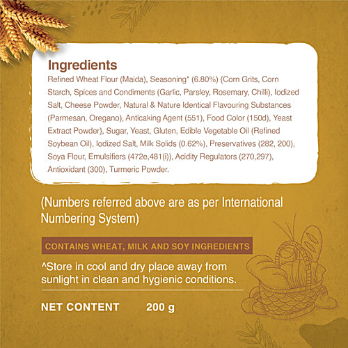 Harvest Gold Baker's Loaf Footlong Parmesan Oregano, 200 g  