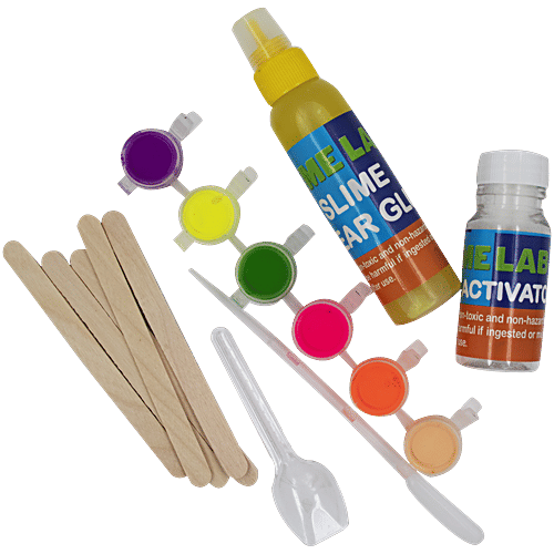 Ekta 3 In 1 Big Creative Box Slime Lab - Magic Bouncy Balls & Active Sand Sea Creatures, 36 pcs