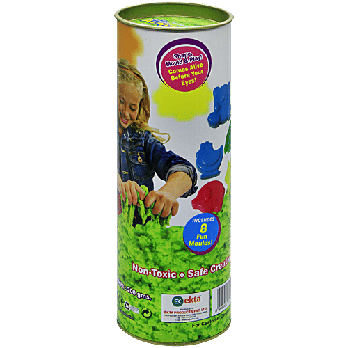 Ekta Active Sand Canister - Junior, 200 g  Squeezable Magical Creative Sand Kit