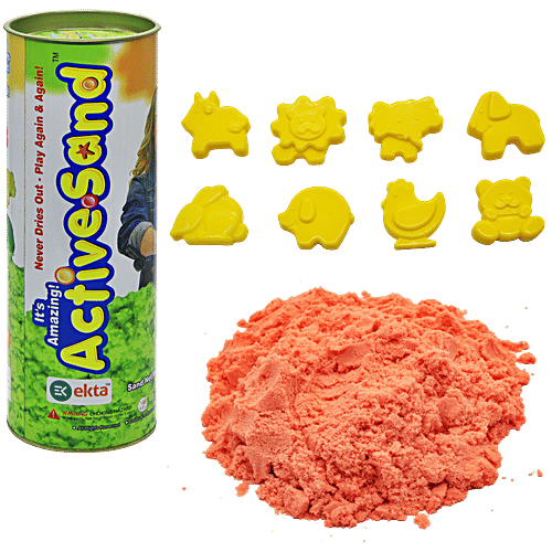 Ekta Active Sand Canister - Junior, 200 g  Squeezable Magical Creative Sand Kit