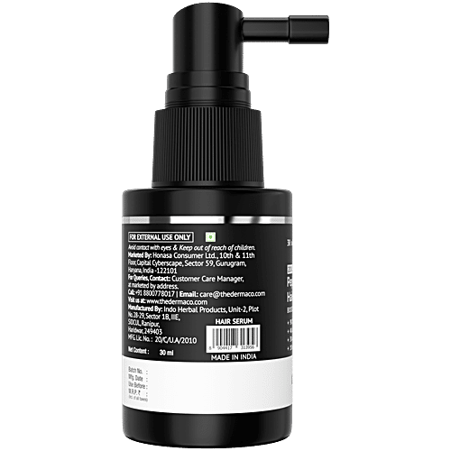 The Derma Co 20% Actives Peptide-Stem Cell Hair Growth Serum, 30 ml  9% Foligen Analupe | 4% Anagain | 3% Copper Peptide | 1% Redensyl, For Hair Growth, Reduces Hair Fall & Breakage, Boosts Hair Growth, Promotes Healthy Scalp, For All Hair Types