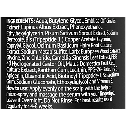 The Derma Co 20% Actives Peptide-Stem Cell Hair Growth Serum, 30 ml  9% Foligen Analupe | 4% Anagain | 3% Copper Peptide | 1% Redensyl, For Hair Growth, Reduces Hair Fall & Breakage, Boosts Hair Growth, Promotes Healthy Scalp, For All Hair Types