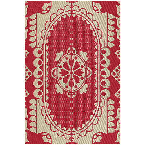 Sapana Carpet-Mats Chittagong Fold Chatai/Mat - Red & Gold, 1 pc Polypropylene