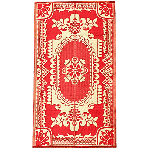 Sapana Carpet-Mats Chittagong Fold Chatai/Mat - Red & Gold, 1 pc Polypropylene