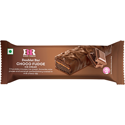 Baskin Robbins Choco Fudge Doublet Bar Stickless Ice Cream, 65 ml