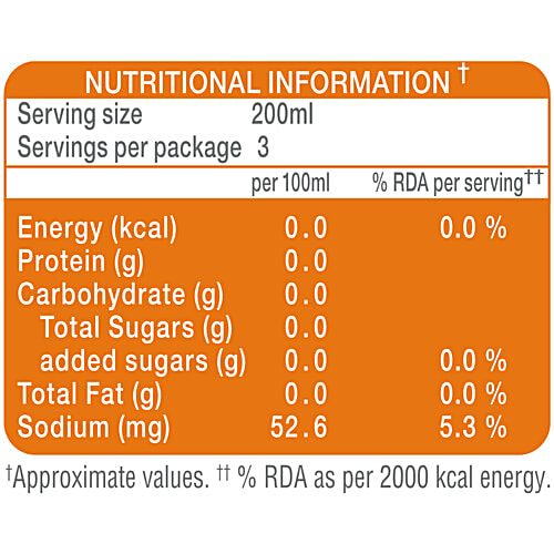 Paper Boat Zero Yuzu Orange Sparkling Water, 600 ml  Carbonated Water, Zero Sugar