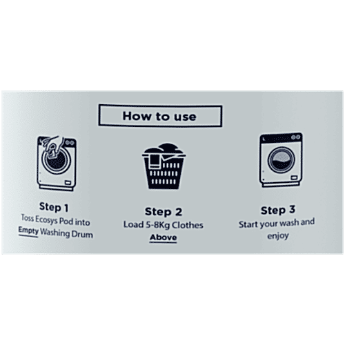 Ecosys Laundry Pods Soluble Detergent Capsules - For Front Load & Top Load, 420 g (20 pcs x 21 g each) With Bio-Enzymes, Stain Remover, Softener, Long-Lasting Aroma