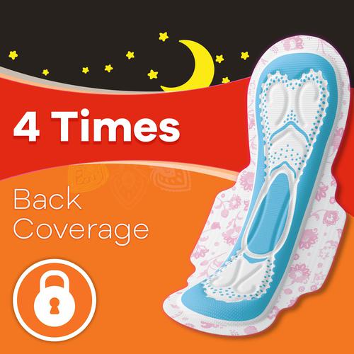 Whisper Choice Night Sanitary Pads - XXL, Up To 100% Stain Protection, 40 pcs XXL - 31.7 cm