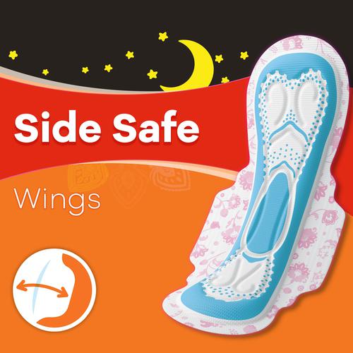 Whisper Choice Night Sanitary Pads - XXL, Up To 100% Stain Protection, 40 pcs XXL - 31.7 cm