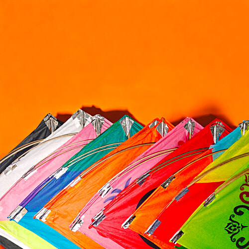 House of Festivals Paper Kites - Assorted, Multicolour, 48 x 48 cm, 10 pcs (Buy 8 Get 2 Free) 