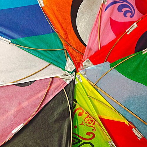 House of Festivals Paper Kites - Assorted, Multicolour, 48 x 48 cm, 10 pcs (Buy 8 Get 2 Free) 